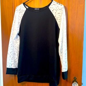 Black and lace shirt